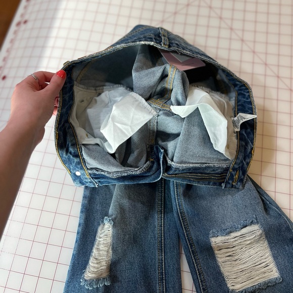 Anthropologie Avic Les Filles NWT size 27 distressed stretch denim jeans - Picture 13 of 16